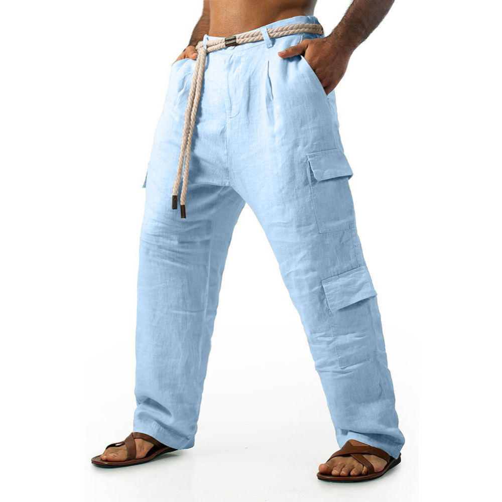 Shorts Chino Slim - カジュアルなメンズ用コットンカーゴショーツ。多数のポケットが付いており、通気性に優れ、夏に最適なストリートウェア。アウトドアスポーツやタクティカルな用途にも適した、ゆったりとしたシルエットのウェア。