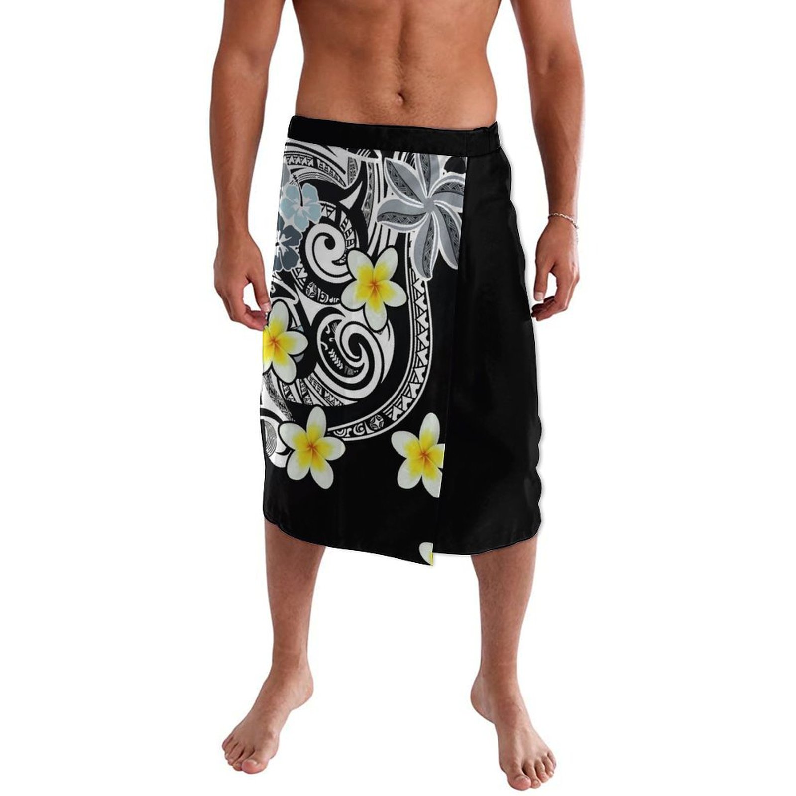 Sarong Men Wrap - Samoanポリネシアンプリントsarong服、ラバのカスタムアイランドウェア、ラップスカート、ビーチサロン、メンズファッション