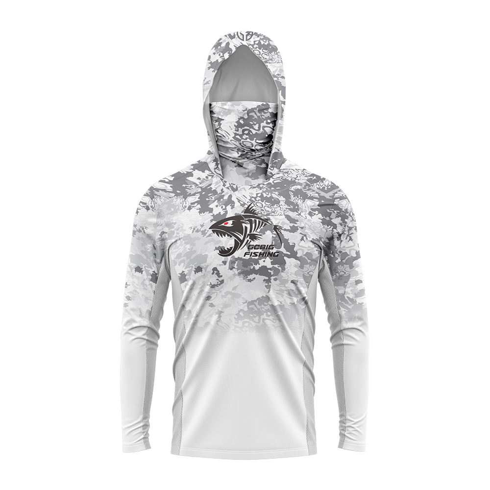 UPF50+ フード付きフィッシングシャツ 内蔵フェイスゲイ - Tee Graphic Print のレビューと価格
